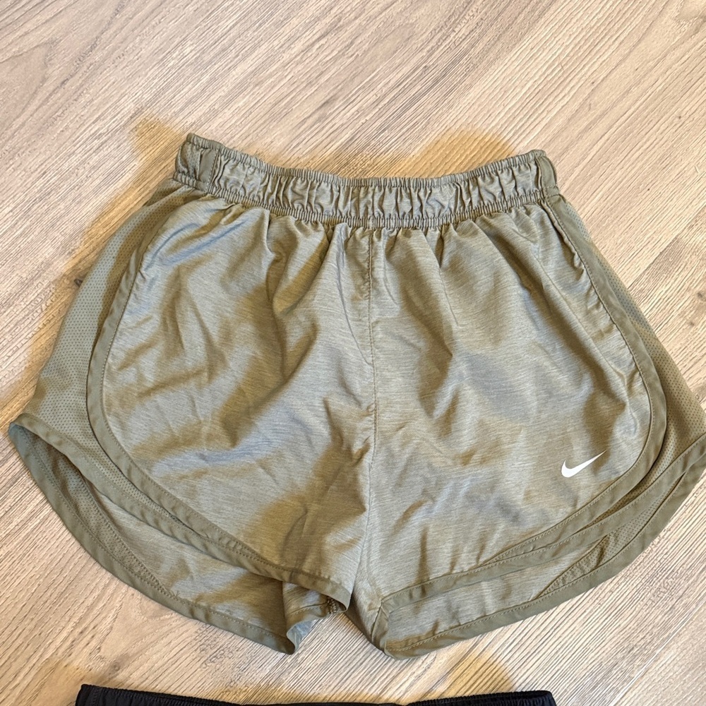 Nike Women's Athletic Shorts - Olive and Black bundle of two - Picture 2 of 8